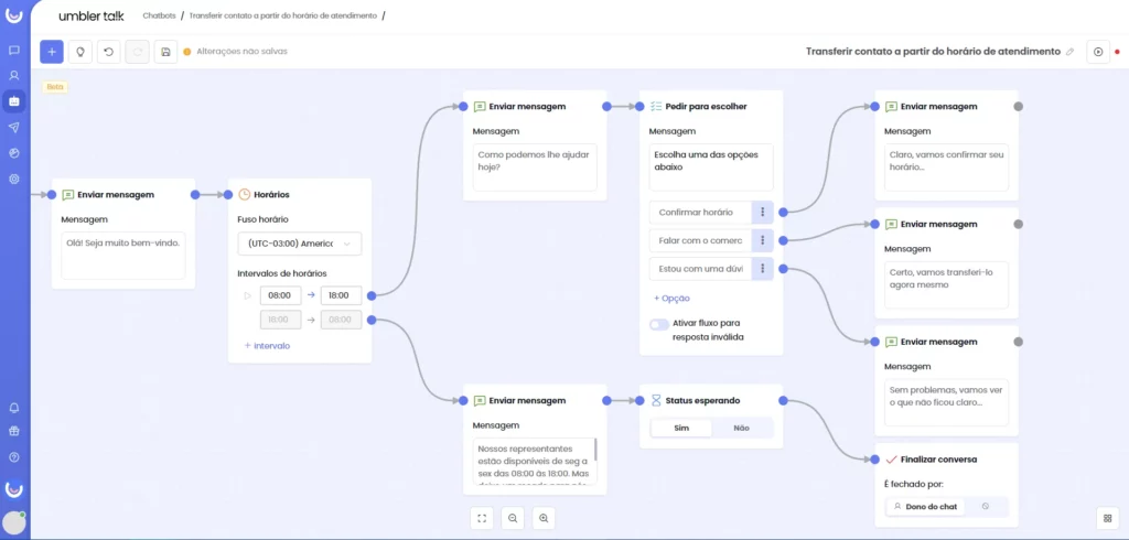 Umbler Talk-Gerenciador de Fluxo e Chatbots